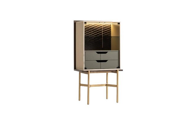 JVmoebel Vitrine Luxus Vitrine Schrank Bar Holz Wohnzimmer Modern Beige (1- günstig online kaufen