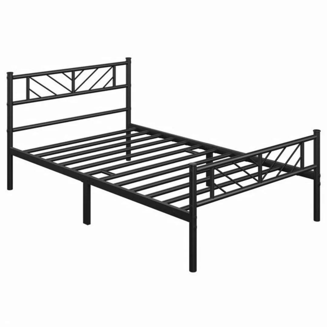 Yaheetech Metallbett, Minimalistischer Bettrahmen mit Kopfteil Gästebett mi günstig online kaufen