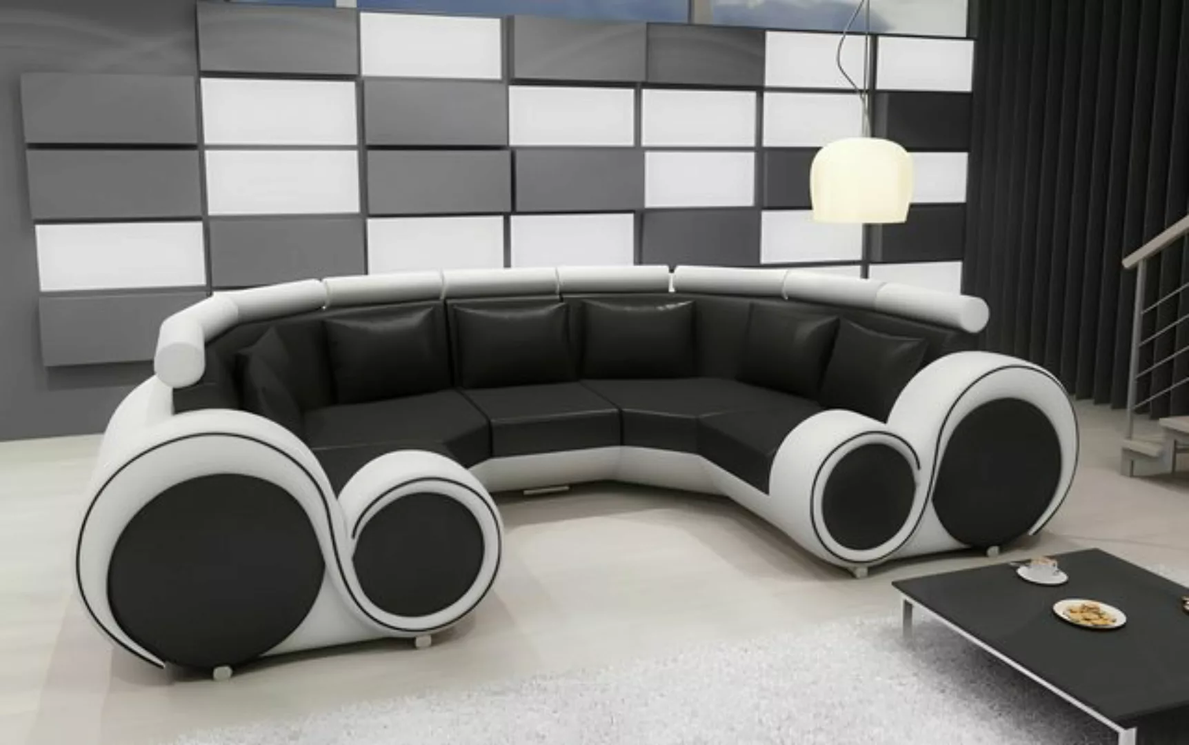 Xlmoebel Ecksofa Große Design-Sitzgruppe Wohnlandschaft Ecksofa mit USB-Ans günstig online kaufen