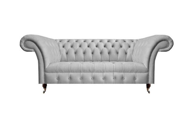 JVmoebel Sofa Chesterfield Grau Luxuriöse Sofa Dreisitzer Couch Polstermöbe günstig online kaufen