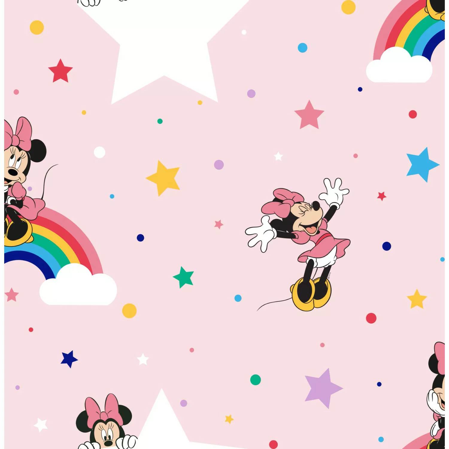 Papiertapete Disney Regenbogen Minnie Rosa günstig online kaufen