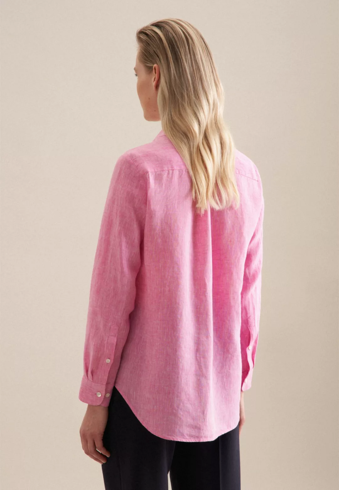 seidensticker Hemdbluse "Schwarze Rose", Langarm Kragen Garnfärber günstig online kaufen