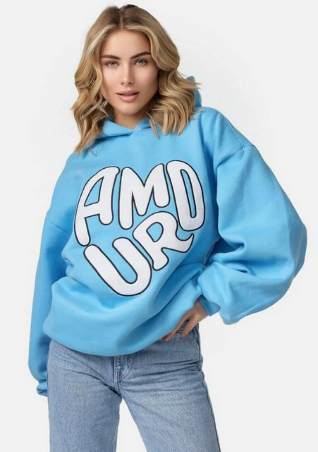 Worldclassca Hoodie Worldclassca Oversized Hoodie "AMOUR" Kapuzenpullover S günstig online kaufen