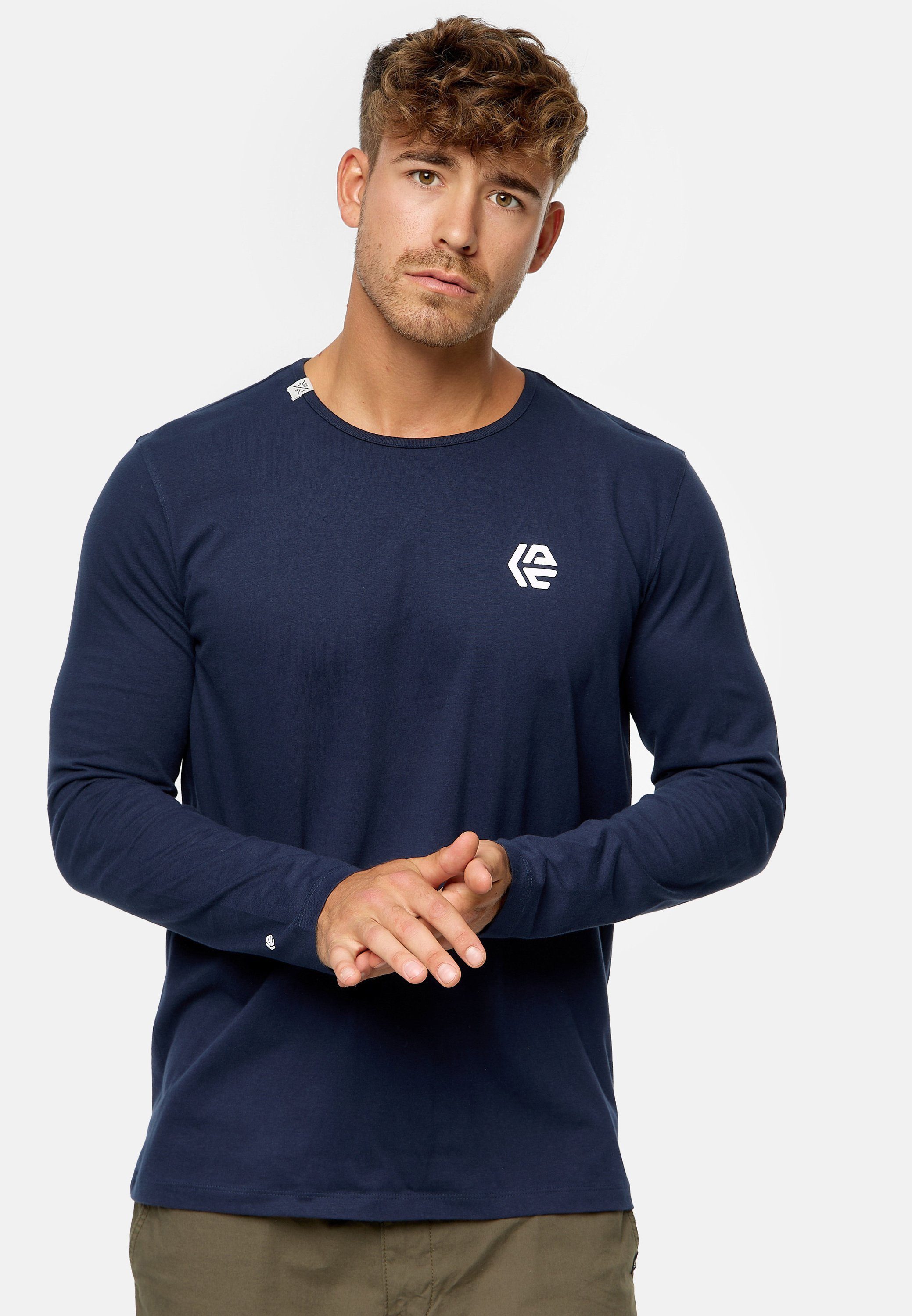 Indicode Langarmshirt INTrense 100% Baumwolle günstig online kaufen