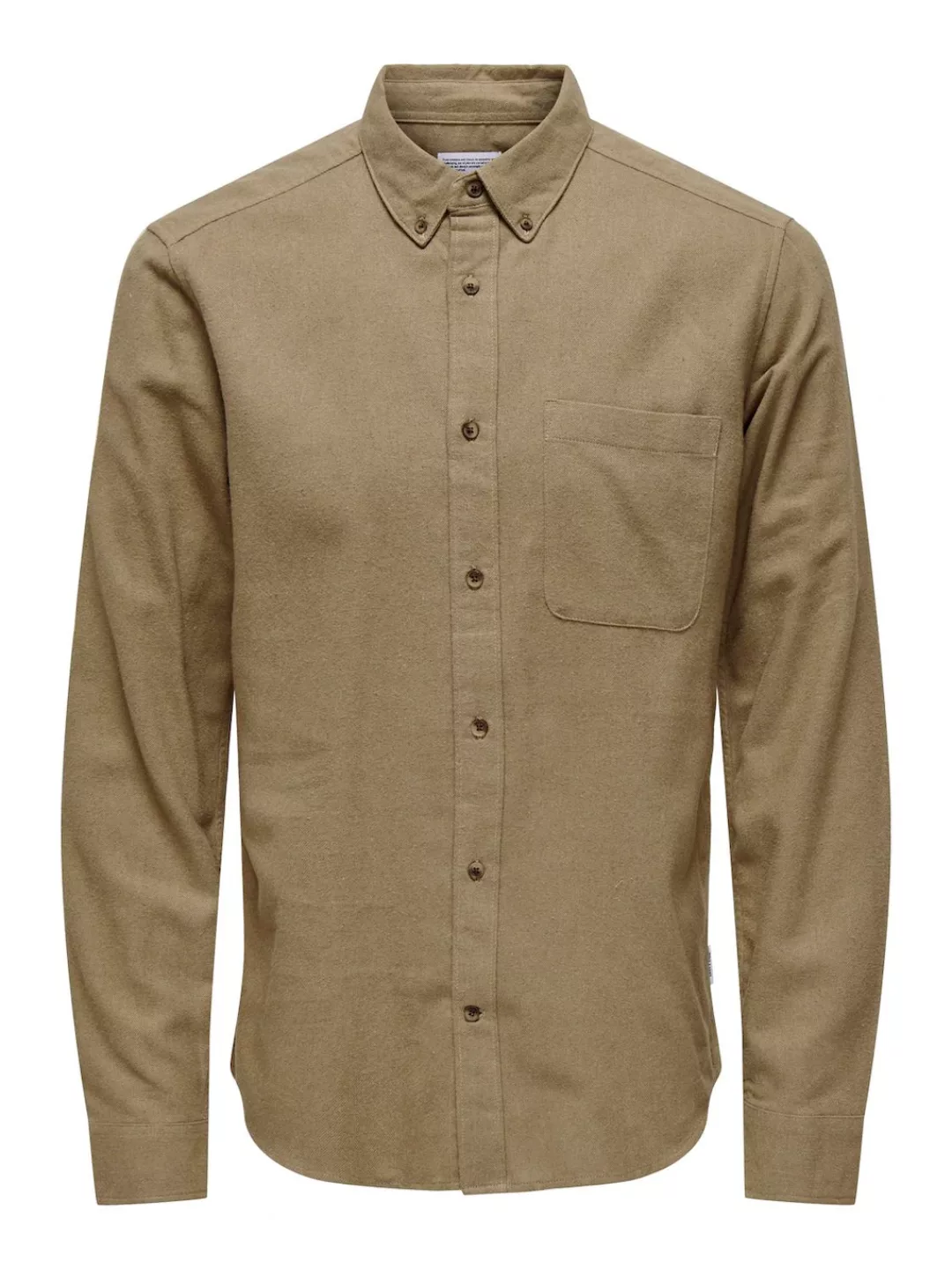 ONLY & SONS Langarmhemd "ONSGUDMUND SLIM 1-PKT SOLID SHIRT NOOS" günstig online kaufen