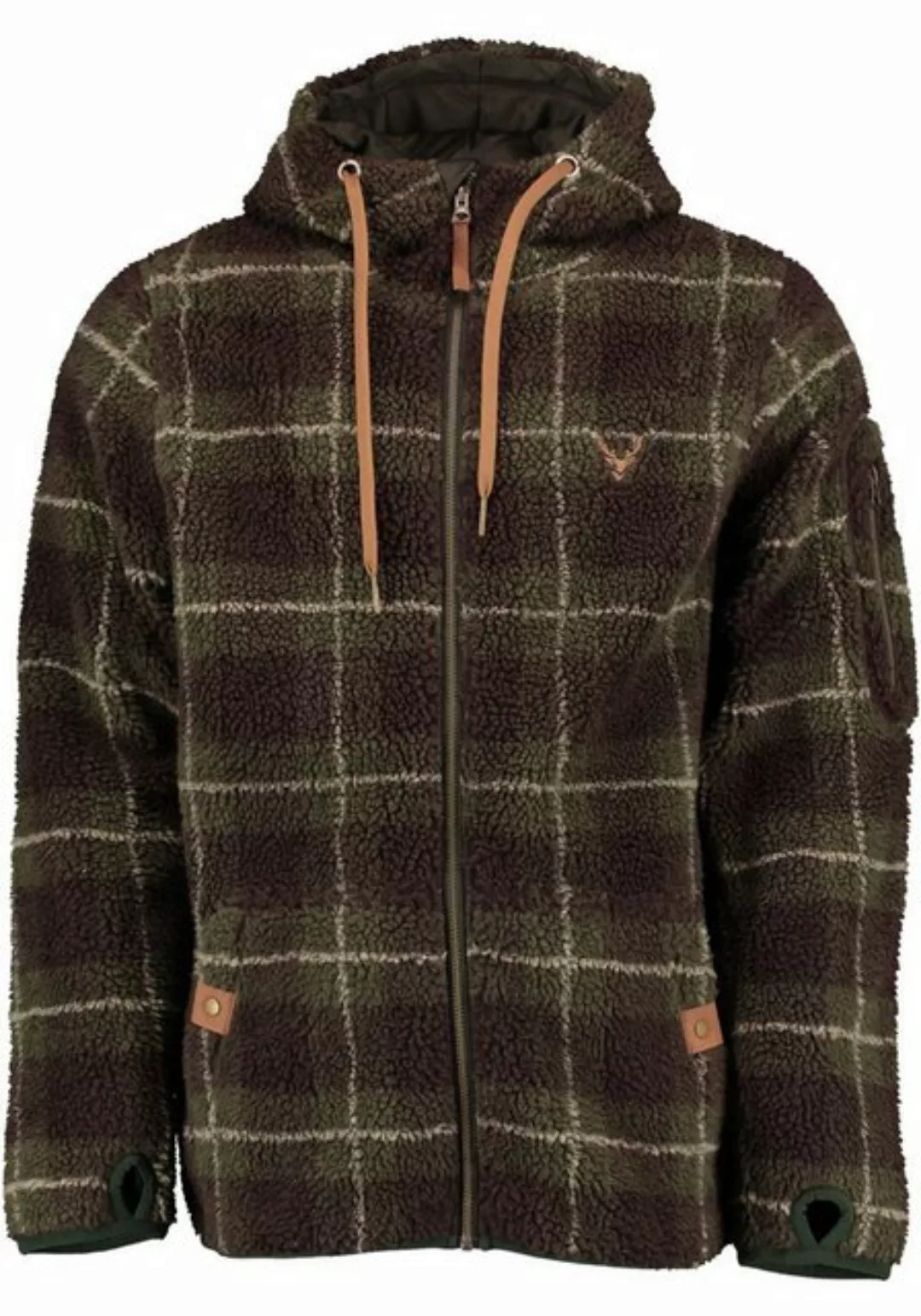 Tom Collins Fleecejacke Arypa Herren Teddyfleece-Jacke mit Kapuze und Kängu günstig online kaufen