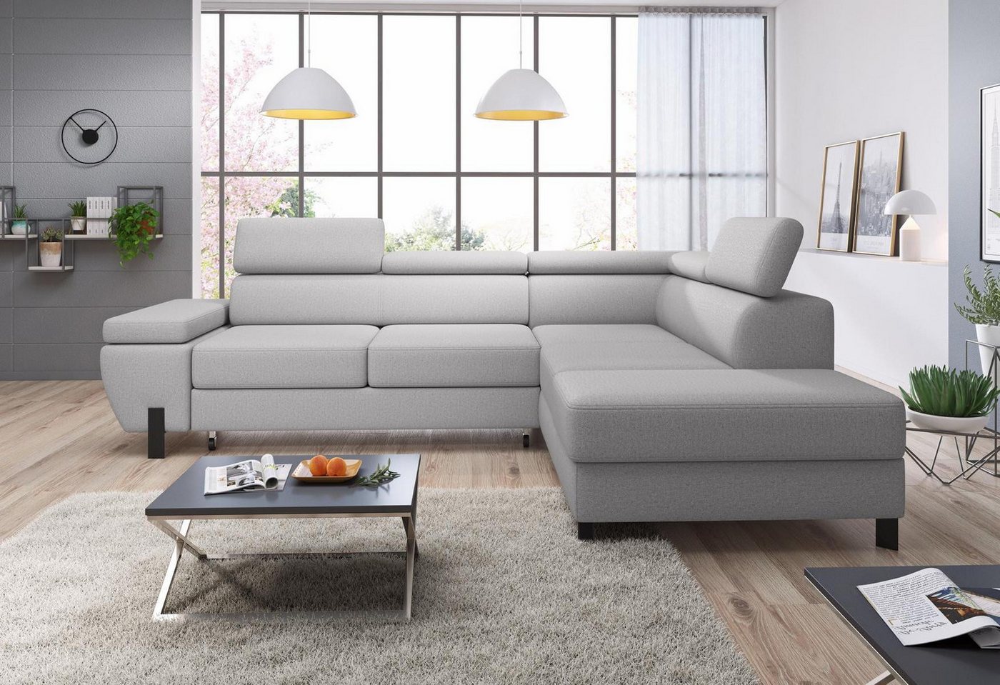 Xlmoebel Ecksofa Neues modernes Ecksofa mit Schlaffunktion und Polsterung i günstig online kaufen