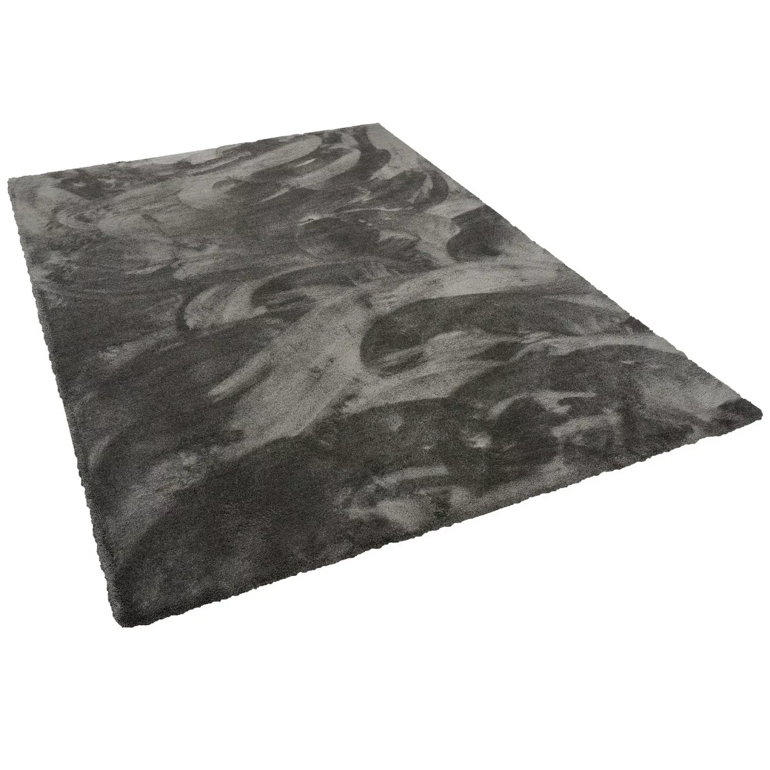 Snapstyle Luxus Hochflor Shaggy Teppich Velvet Anthrazit 160x240cm günstig online kaufen