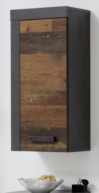 trendteam Hängeschrank Indy (Badschrank in Used Wood mit grau, 36 x79 cm) V günstig online kaufen