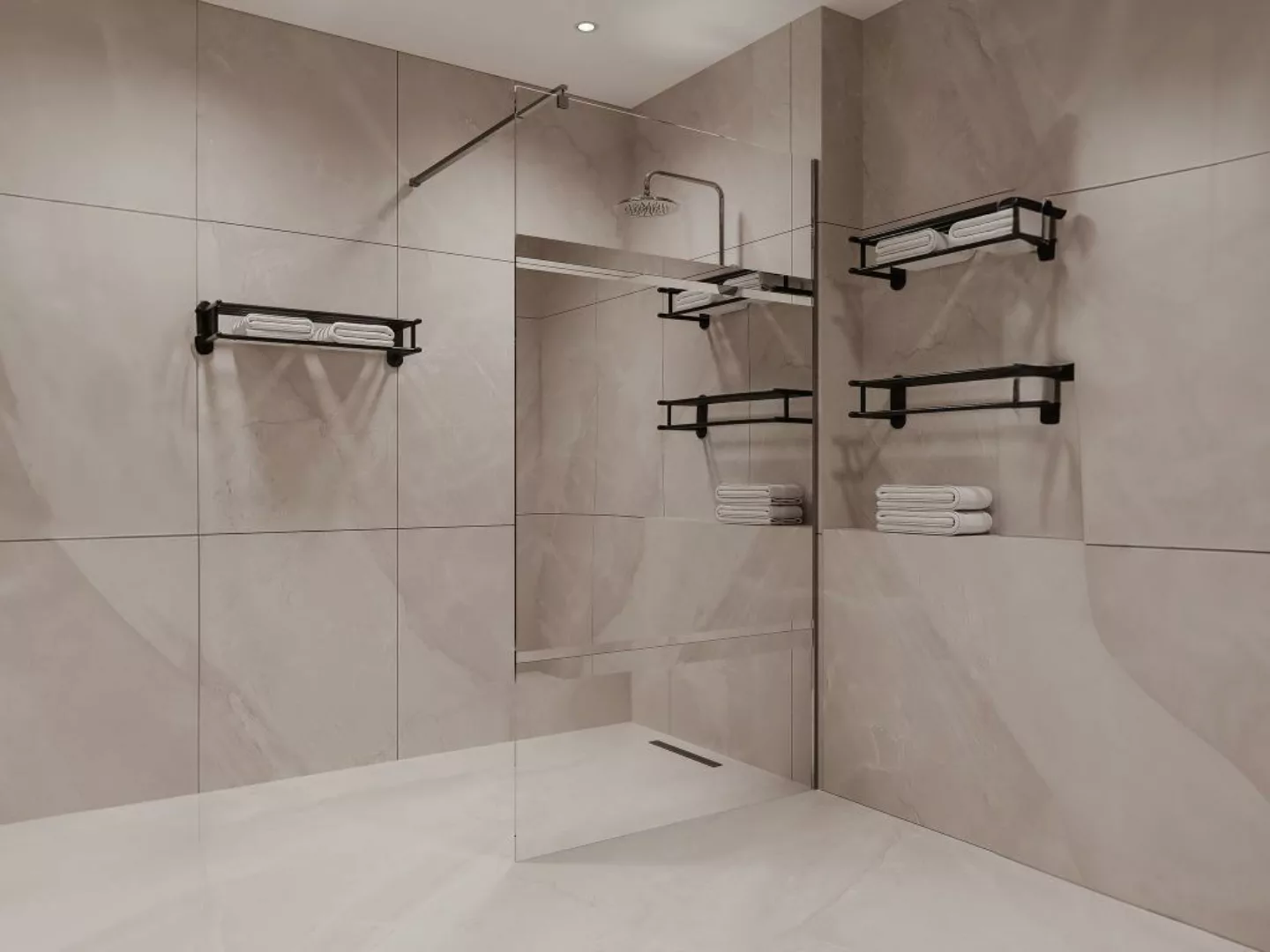 Duschwand mit Spiegeleffekt für begehbare Duschen - 120 x 200 cm - ZENADO günstig online kaufen