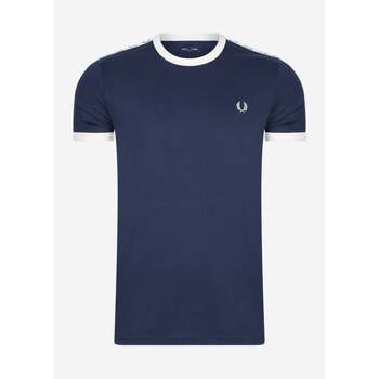 Fred Perry  T-Shirts & Poloshirts Geklebtes Ringer-T-Shirt – kohlenstoffbla günstig online kaufen