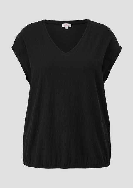 s.Oliver Shirttop Jersey-Shirt mit überschnittenen Schultern und elastische günstig online kaufen