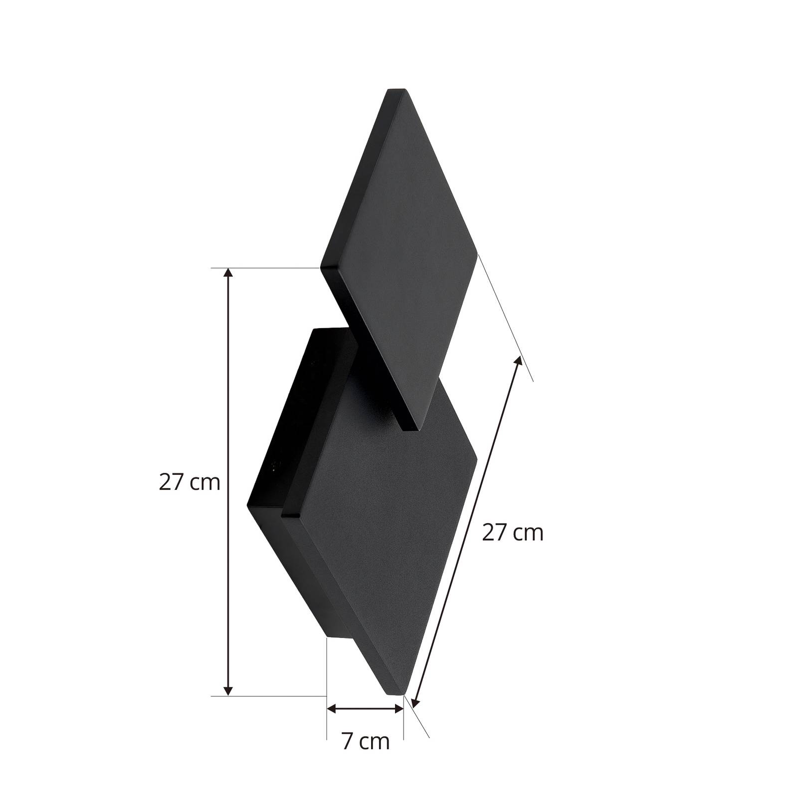 Lucande LED-Wandleuchte Elrik, schwarz, 27 cm hoch, Metall günstig online kaufen