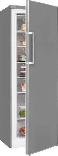 exquisit Gefrierschrank »GS280-H-040E inoxlook«, 173 cm hoch, 60 cm breit, günstig online kaufen