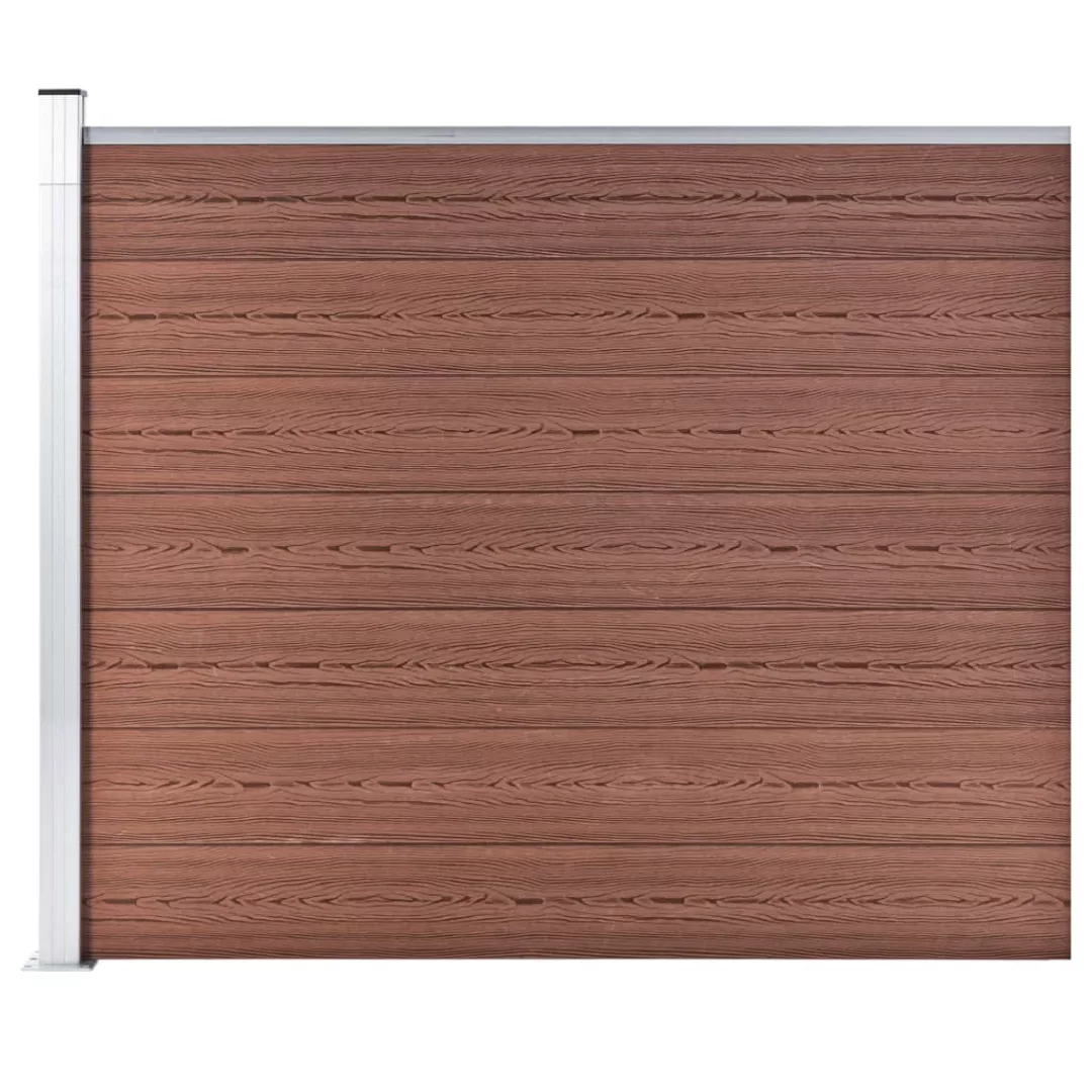 Zaunelement Wpc 175x146 Cm Braun günstig online kaufen