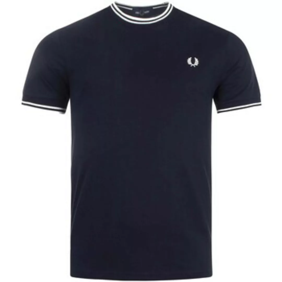 Fred Perry M1588 Twin Tipped T Shirt Navy - Größe L günstig online kaufen