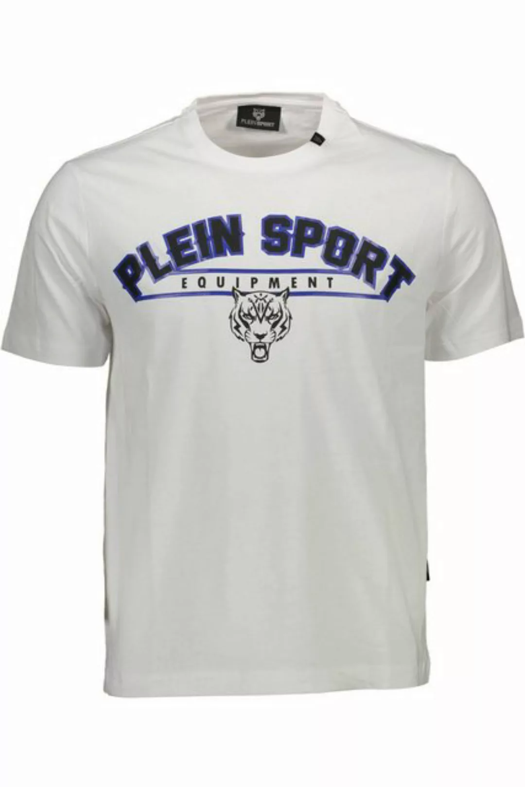 PLEIN SPORT T-Shirt Weißes Herren-T-Shirt mit Rundhals & Druck – günstig online kaufen