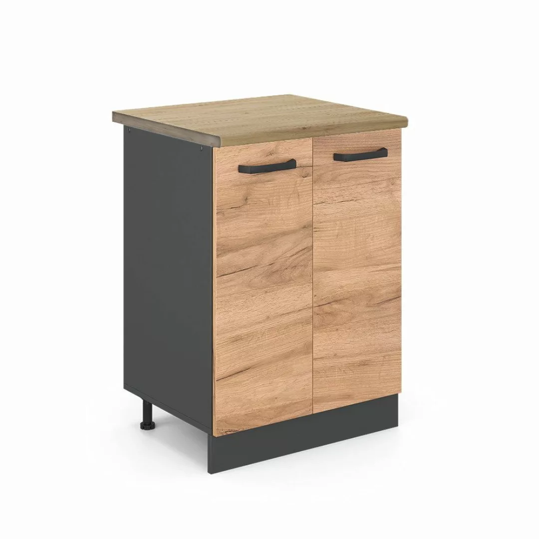 Vicco Unterschrank R-Line, Goldkraft Eiche/Anthrazit, 60 günstig online kaufen