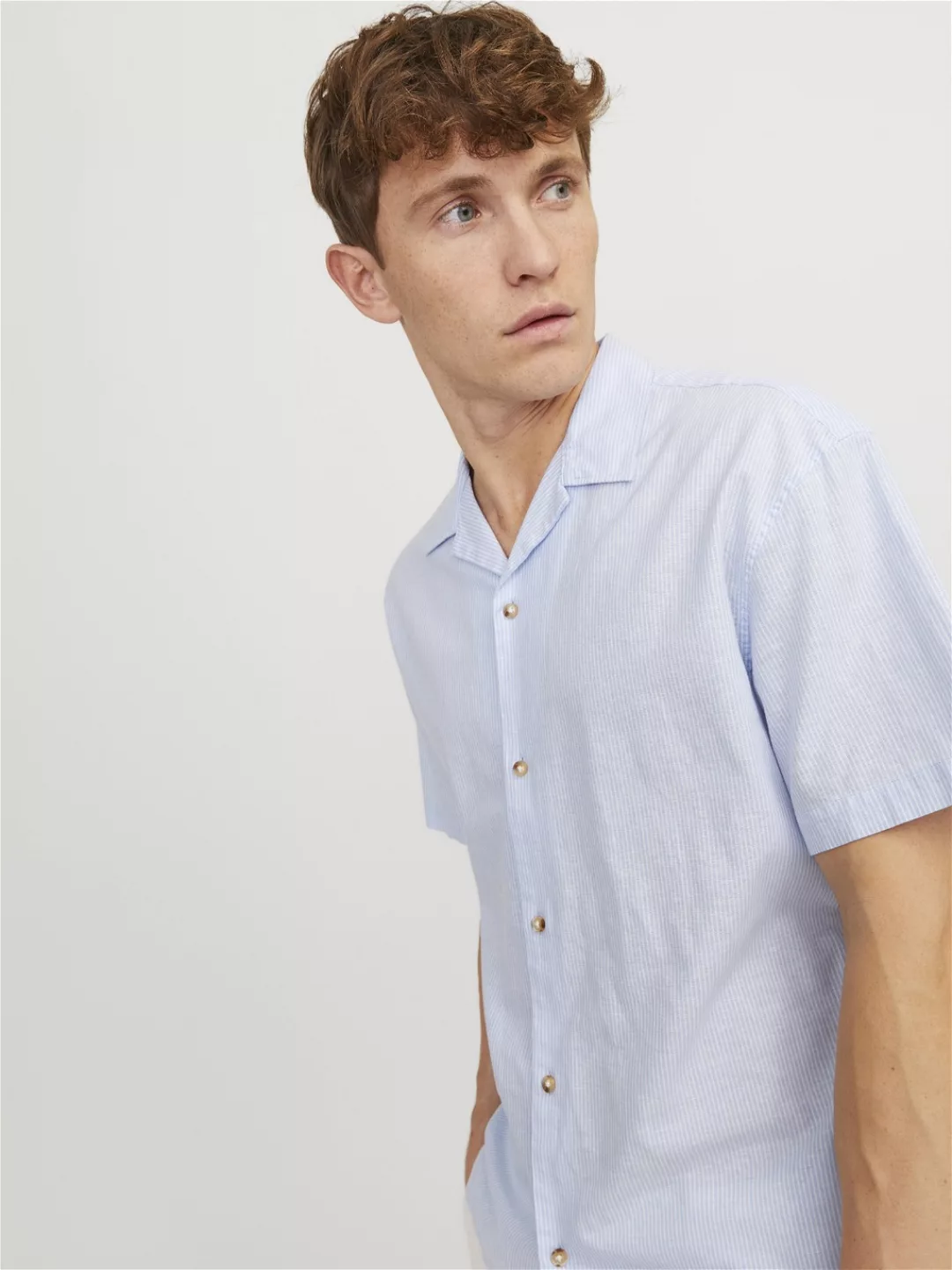 Jack & Jones Kurzarmhemd "JJESUMMER RESORT LINEN BLEND SHIRT SS SN" günstig online kaufen