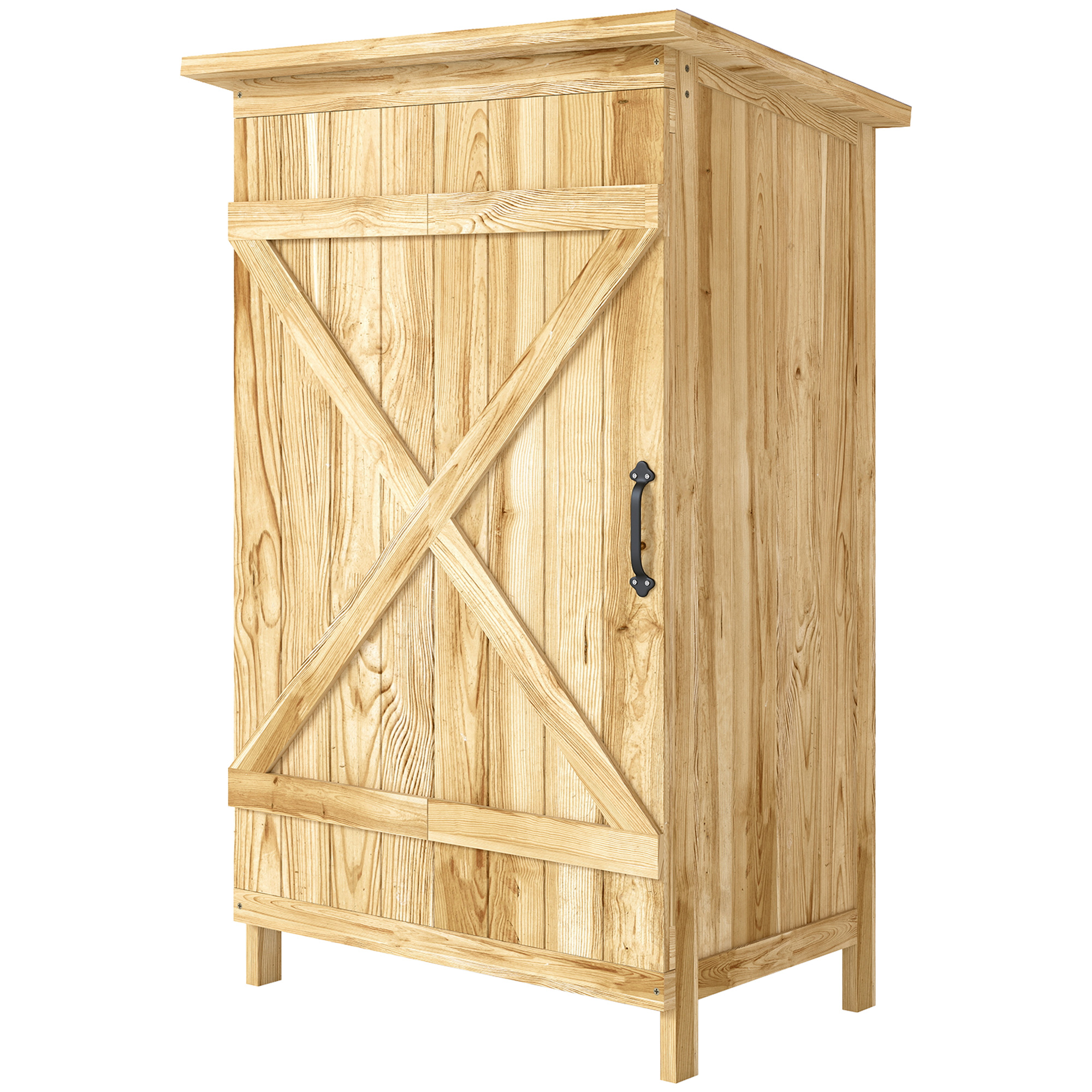 Outsunny Gartenschuppen aus Holz 63,5x40x90 cm Gartenschrank für Werkzeugau günstig online kaufen