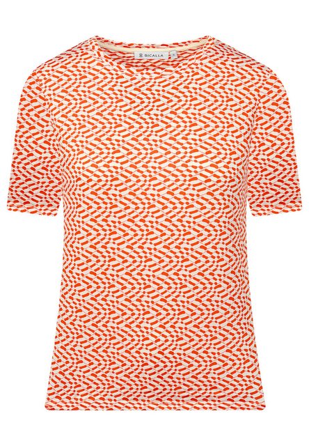BICALLA T-Shirt Shirt Structure - 01/white-orange (1-tlg) günstig online kaufen