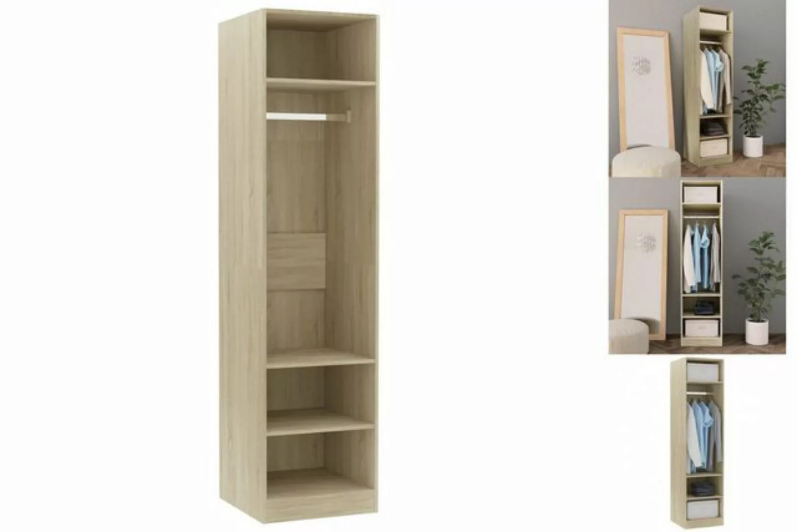 vidaXL Kleiderschrank Kleiderschrank Sonoma-Eiche 5050200 cm Spanplatte günstig online kaufen