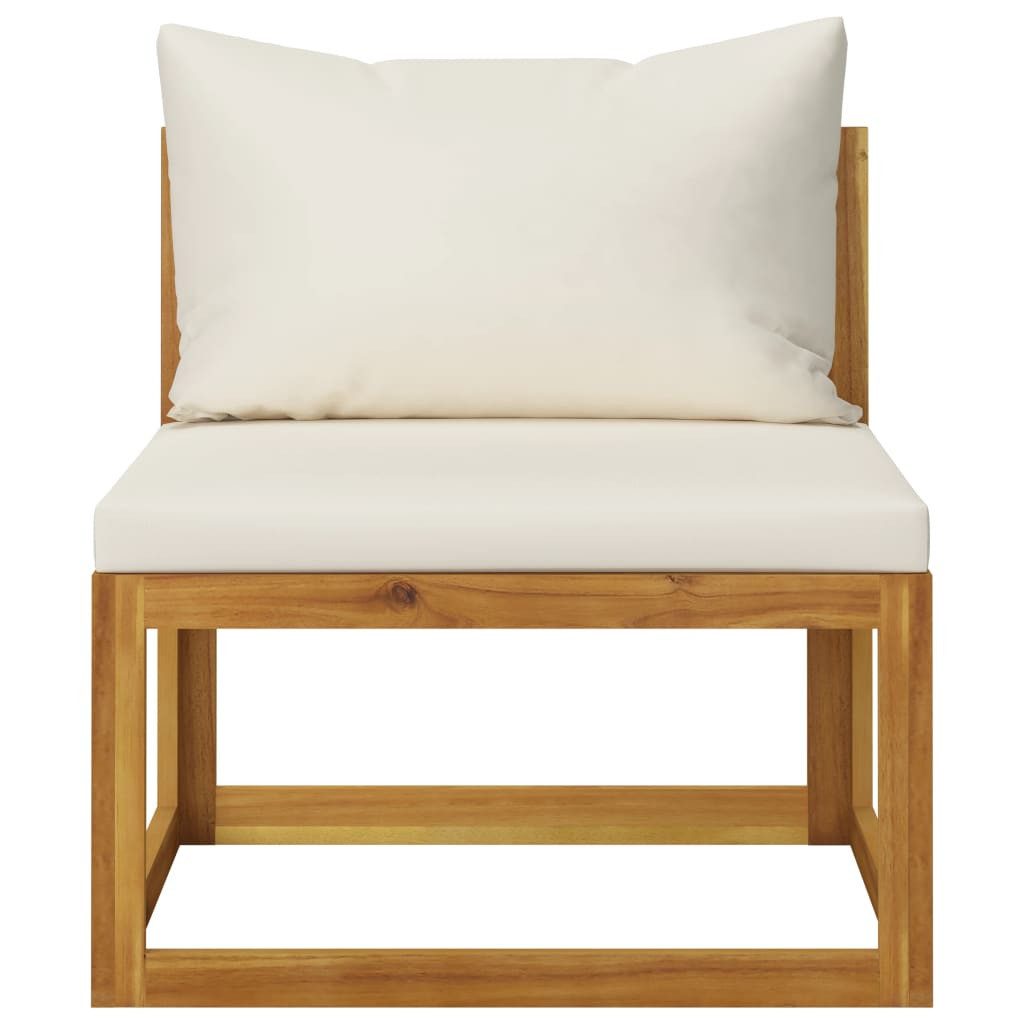 vidaXL Sofaelement Modular-Mittelsofa mit Cremeweißen Kissen günstig online kaufen