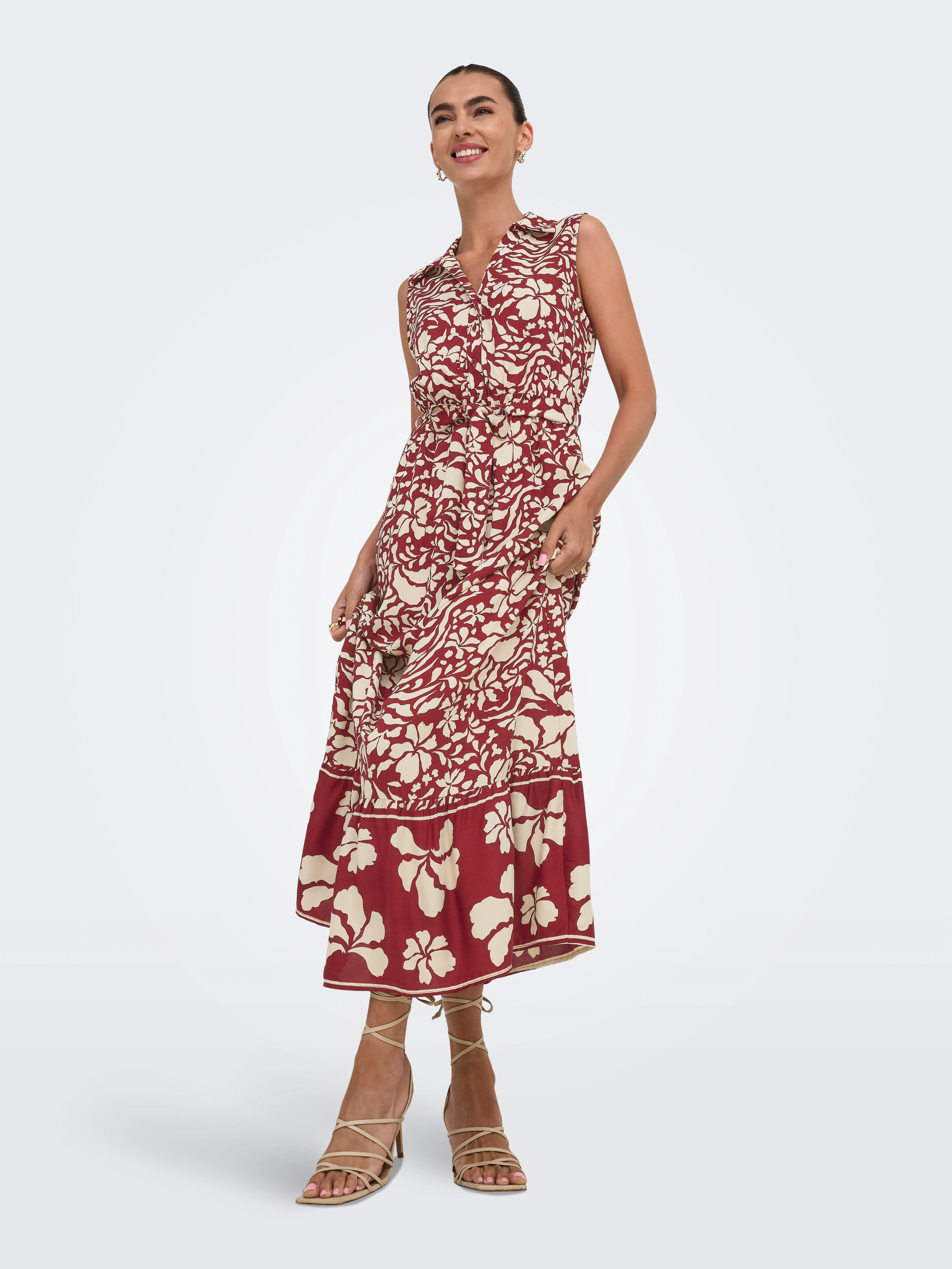ONLY Maxikleid "ONLVIBE LIFE S/L SHIRT LONG DRESS WVN", Sommerkleid günstig online kaufen