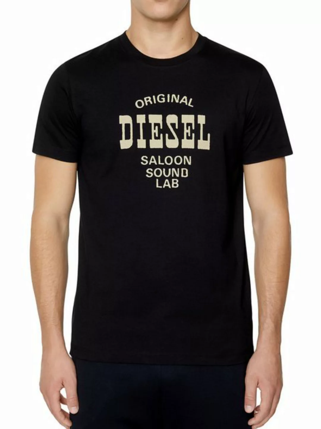 Diesel Rundhalsshirt Slim Fit - Schwarz - T-DIEGOR-E12 9XX günstig online kaufen