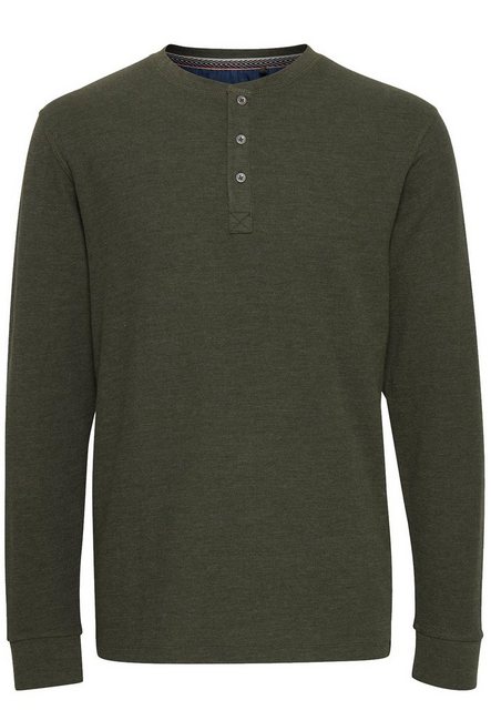 Blend Longsleeve Langarm Basic Shirt Grandad Strickpullover mit Knöpfen BHN günstig online kaufen