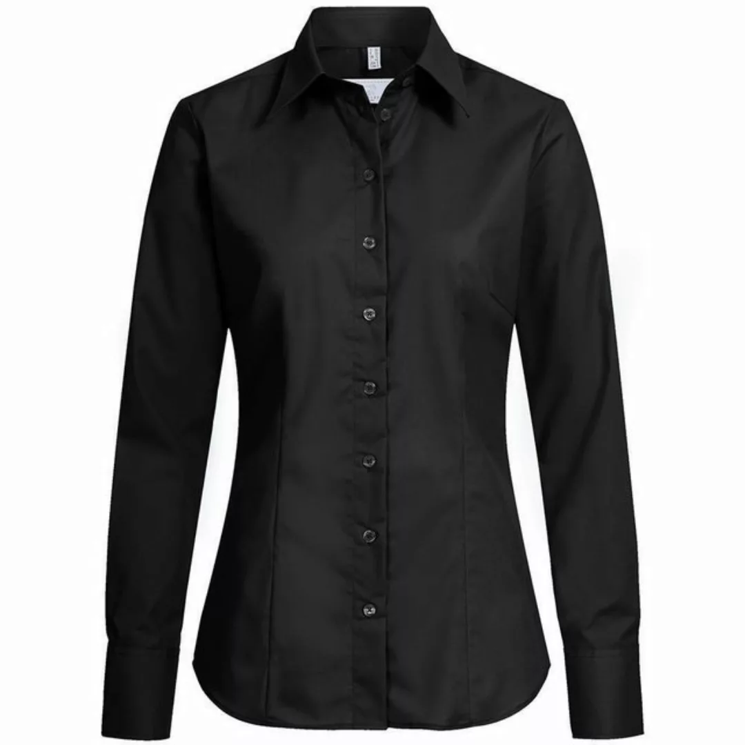 GREIFF Langarmbluse Greiff Corporate Bluse Damen BASIC Regular-Fit Schwarz günstig online kaufen