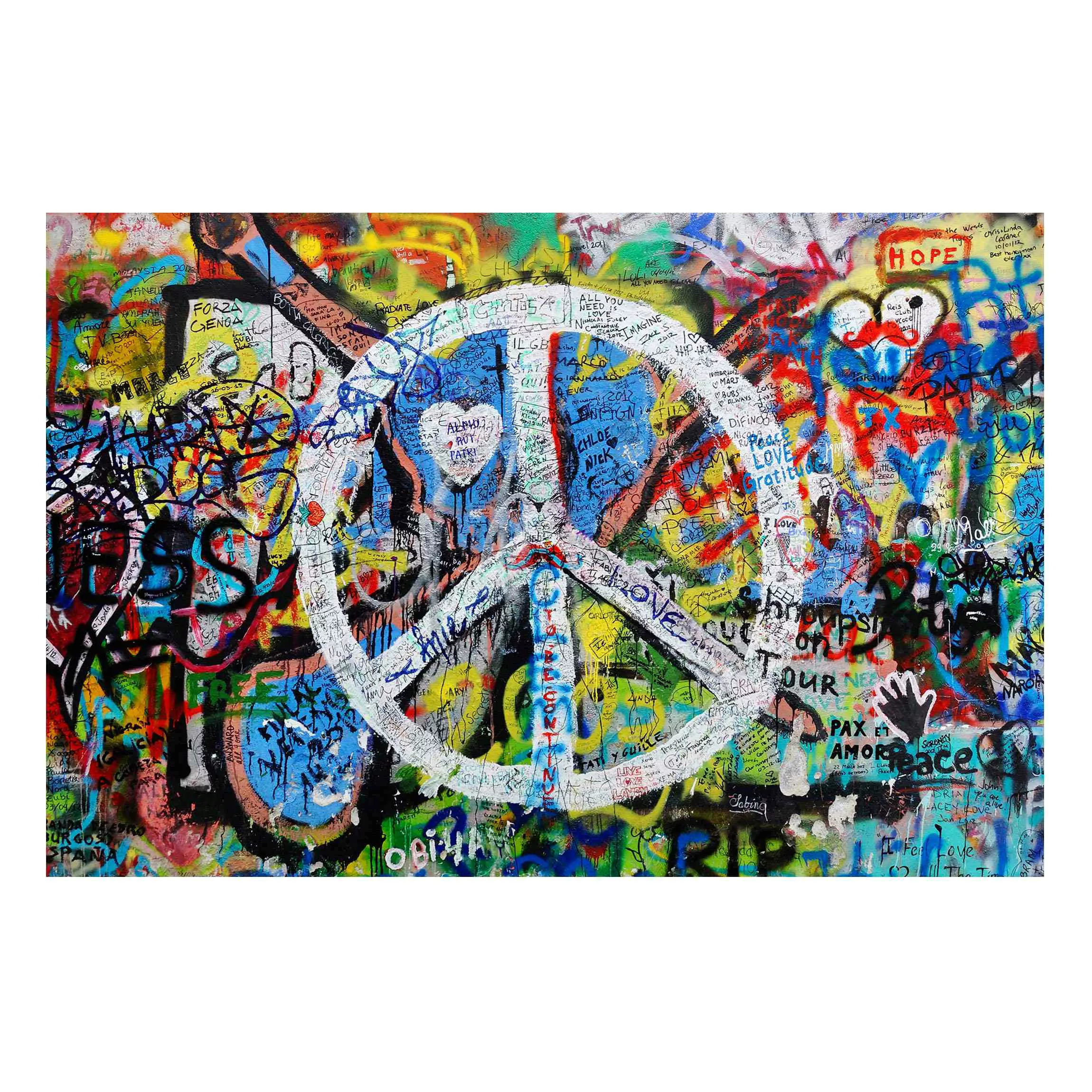 Magnettafel Graffiti Wall Peace Sign günstig online kaufen
