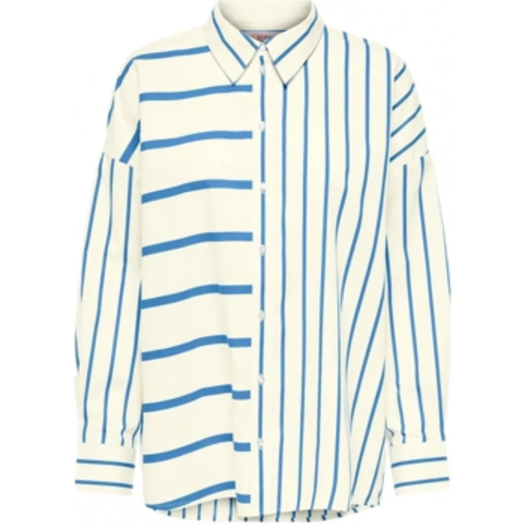 Only  Blusen Shirt Nina Lora L/S - Creme/Provedence günstig online kaufen