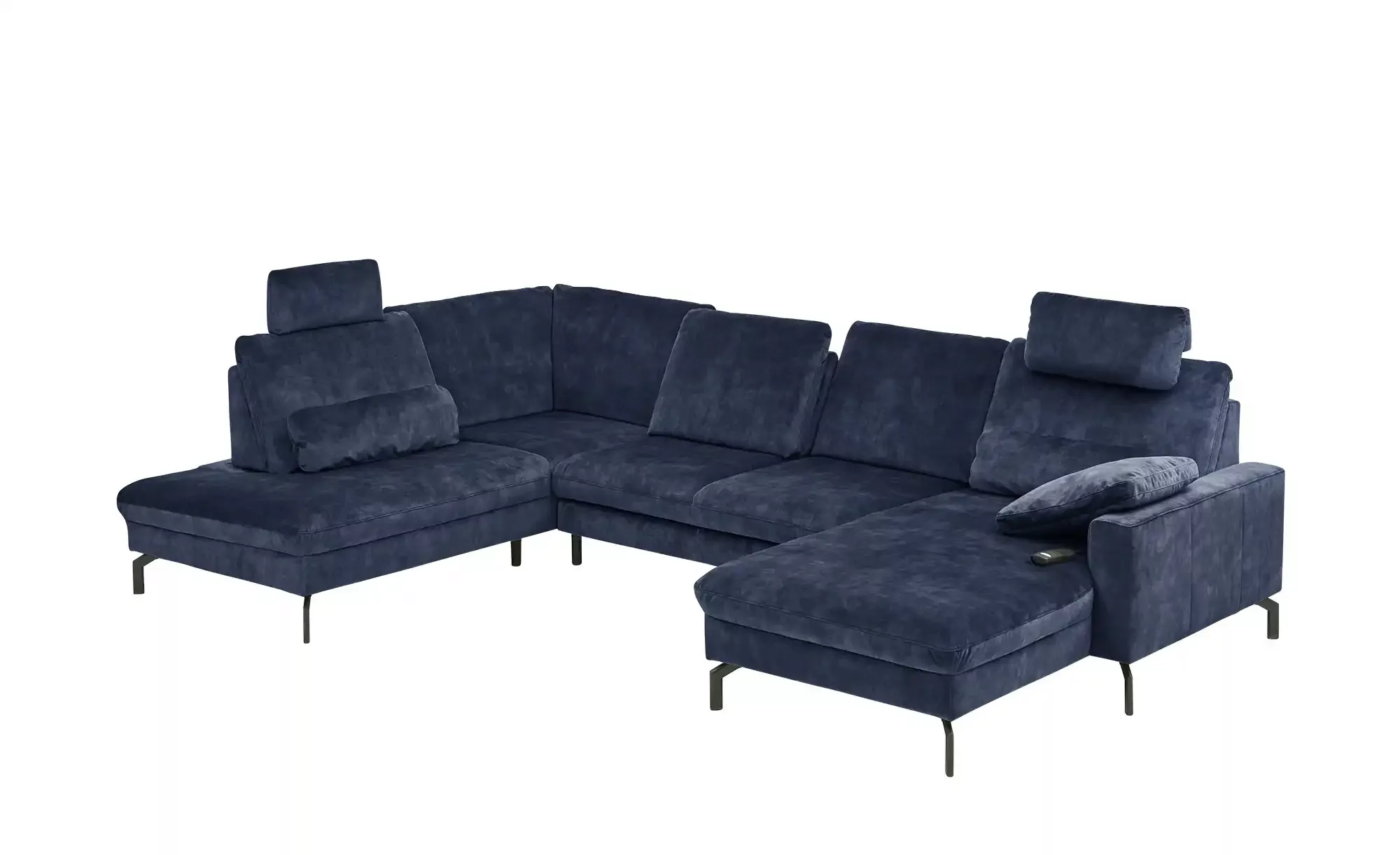 meinSofa Wohnlandschaft aus Mikrofaser Grace ¦ blau ¦ Maße (cm): B: 332 H: günstig online kaufen