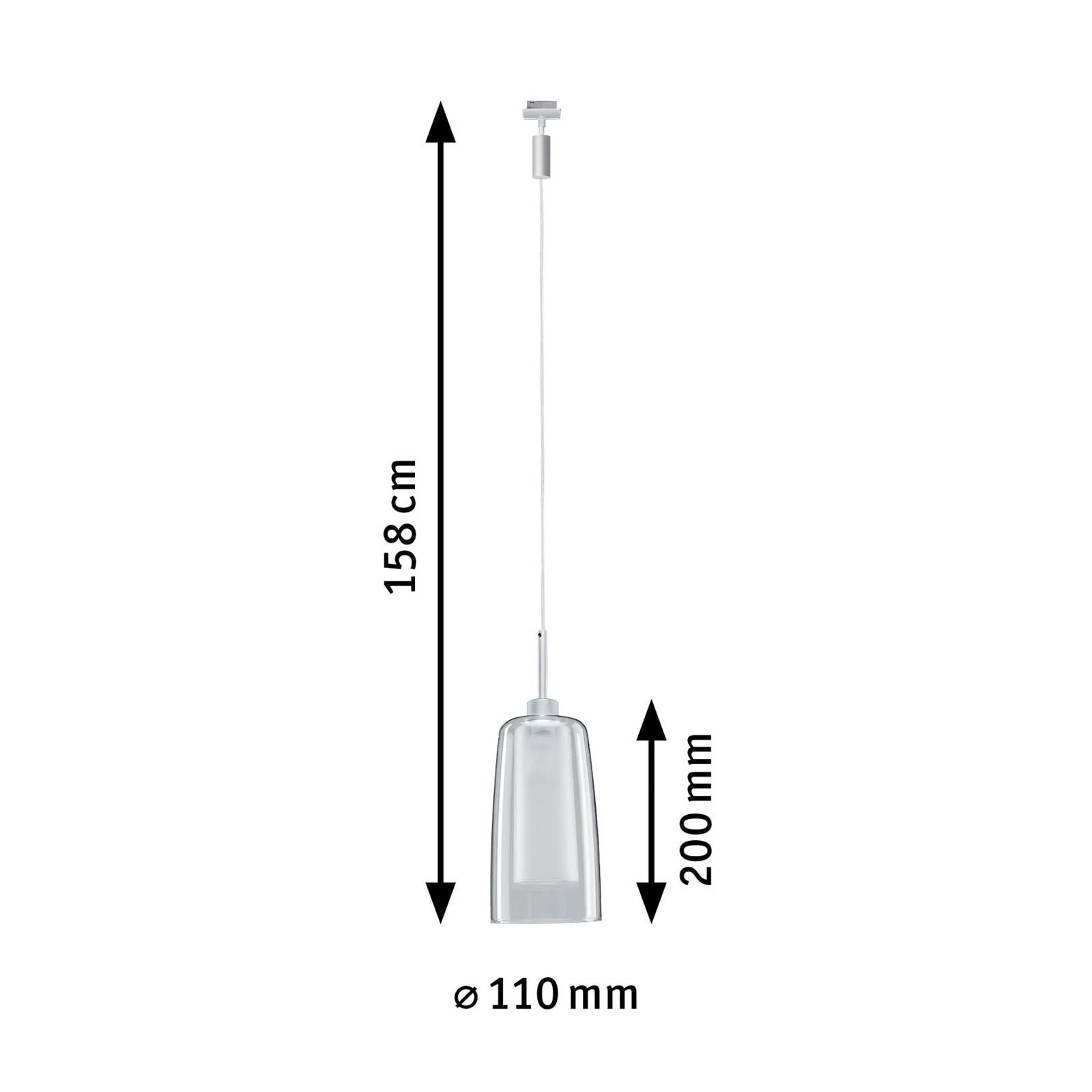 URail LED Pendulum Arido II 5W GU10 Chrom matt mit klarem und satiniertem G günstig online kaufen
