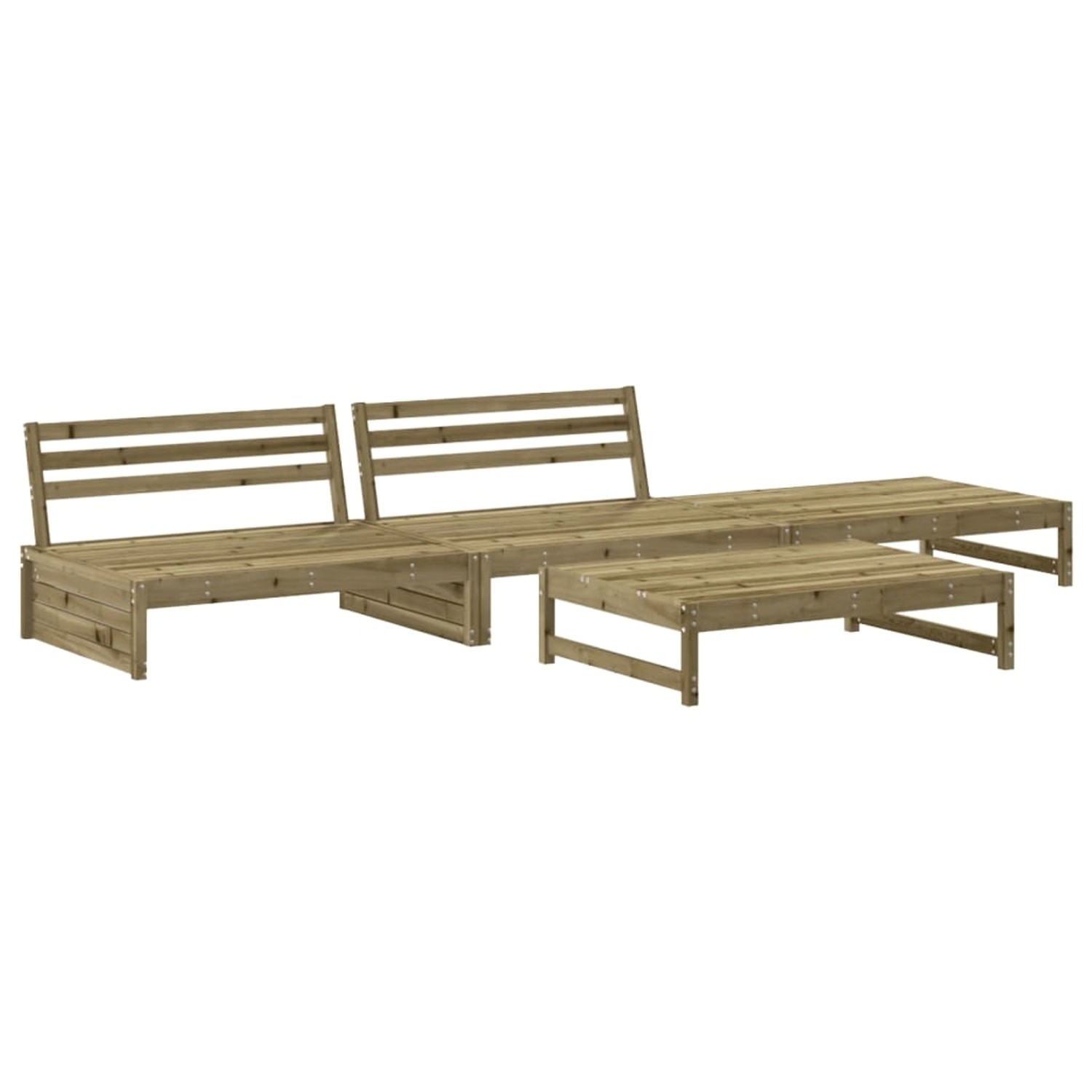 vidaXL 4-Tlg Garten-Lounge-Set Kiefernholz Imprägniert 3186633 günstig online kaufen