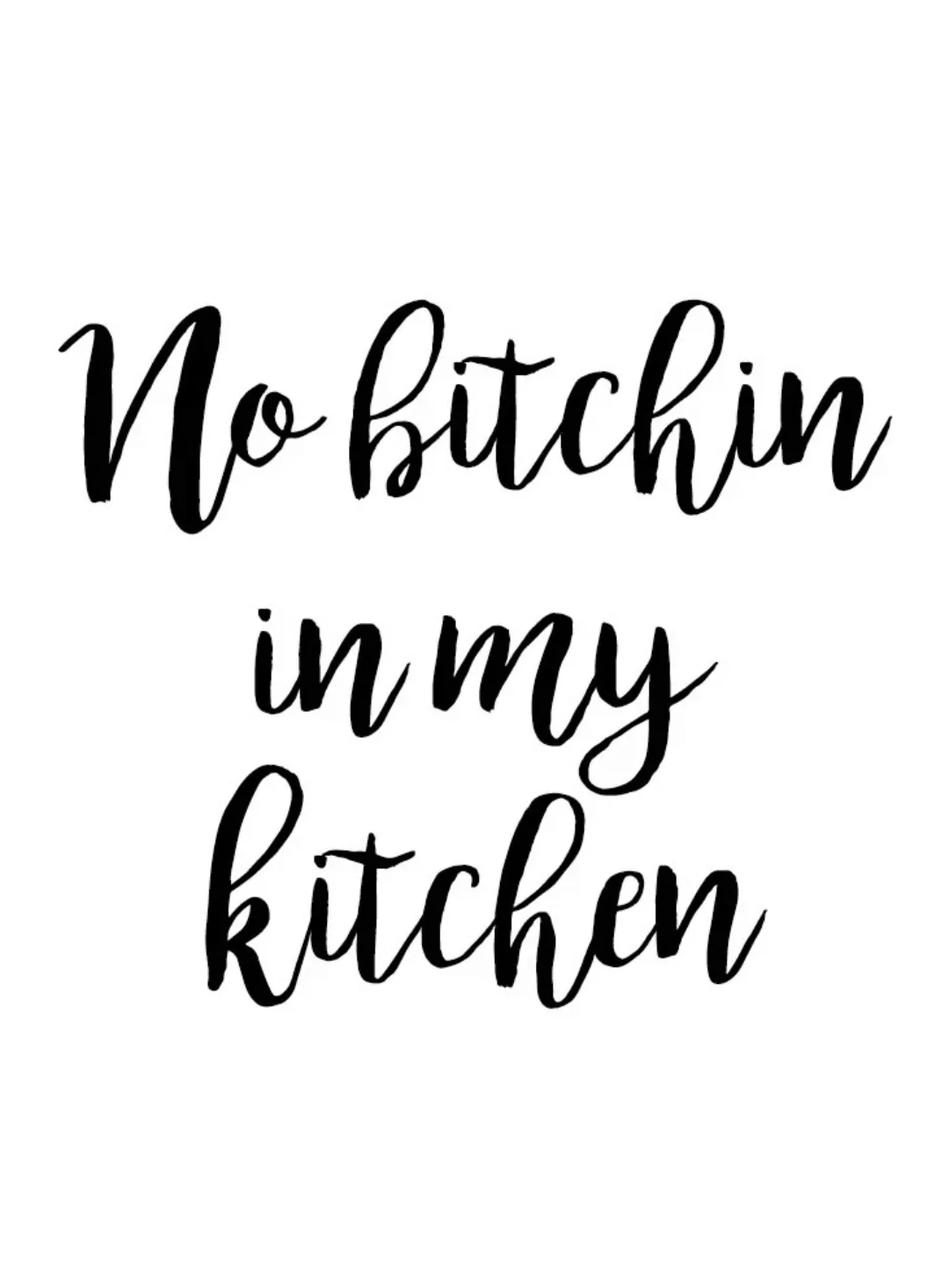 queence Wanddekoobjekt "No bitchin in my kitchen", Schriftzug auf Stahlblec günstig online kaufen
