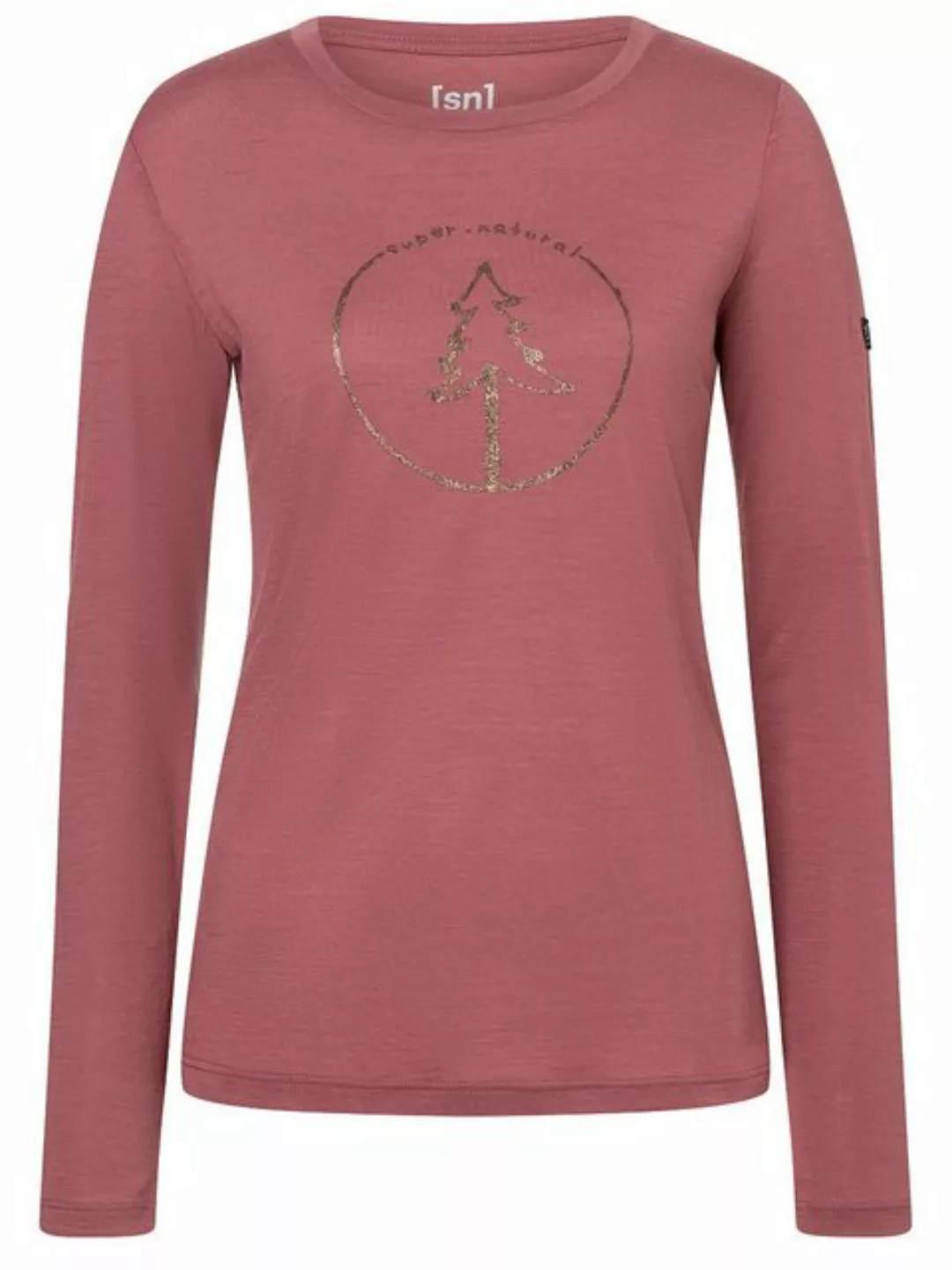 SUPER.NATURAL Sweatshirt für Damen, Merino BUBBLE TREE Baum Motiv günstig online kaufen