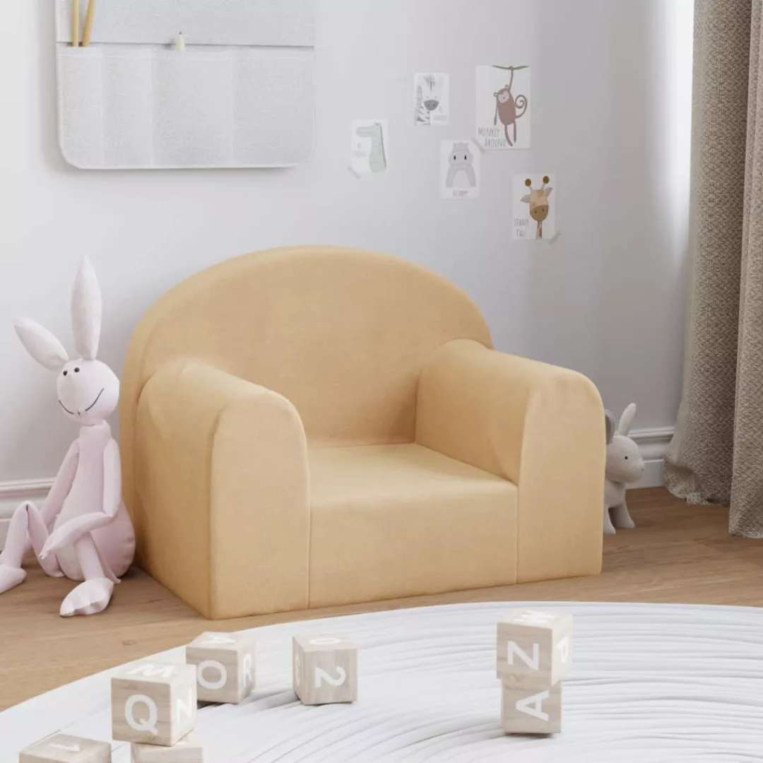 Vidaxl Kindersofa Creme Weich Plüsch günstig online kaufen