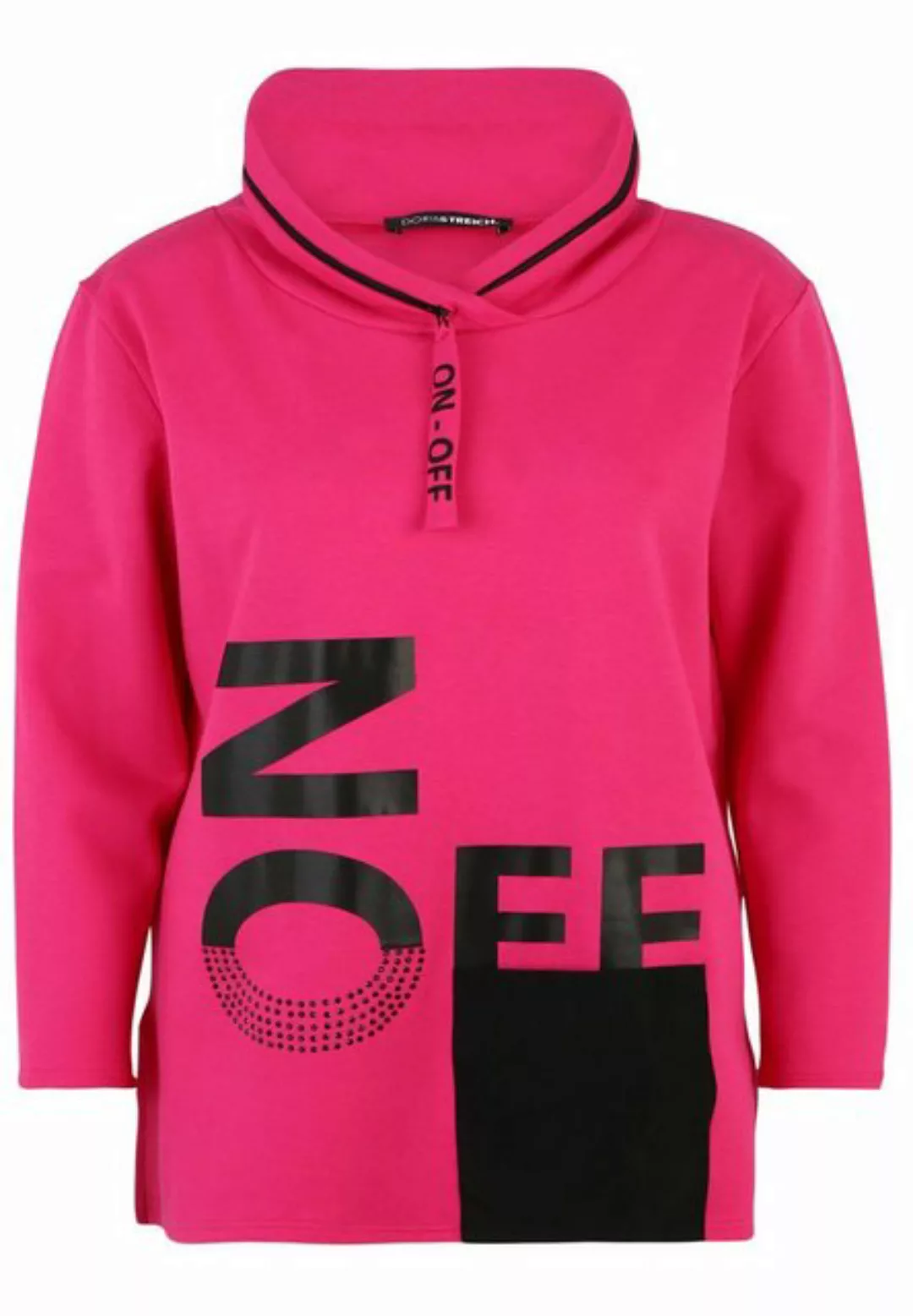 Doris Streich Longshirt Sweatshirt mit Motivprint und Nylon-Tasche mit mode günstig online kaufen