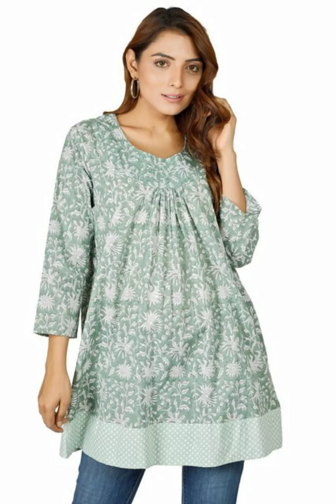 Guru-Shop Longbluse Boho Maxitunika, sommerliches Minikleid -.. alternative günstig online kaufen