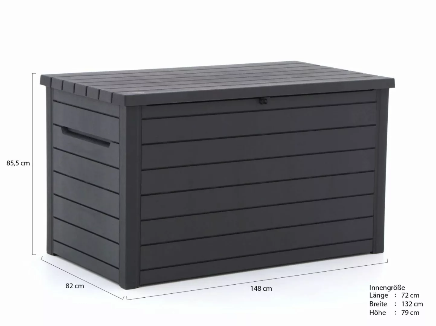 Garten-Aufbewahrungsbox Ontario 870 L Anthrazit Ecom Außen-Aufbewahrungsbox günstig online kaufen