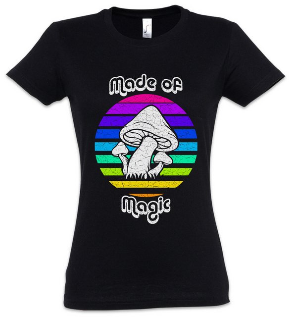 Urban Backwoods Print-Shirt Mushroom Rainbow Damen T-Shirt Vegetararian Veg günstig online kaufen