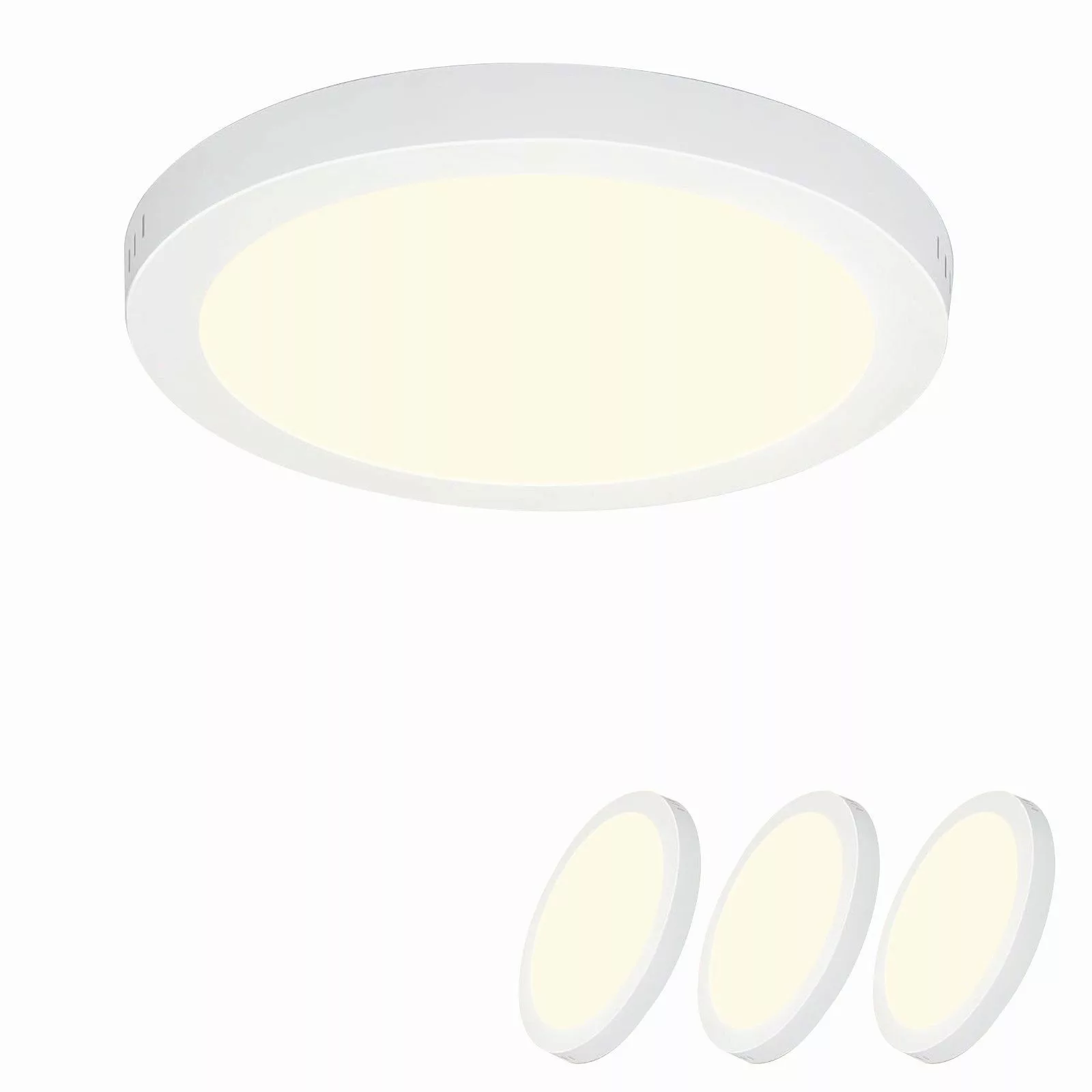 ZMH LED Deckenleuchte Whonzimmer Quradratisch/Rund Weiß günstig online kaufen