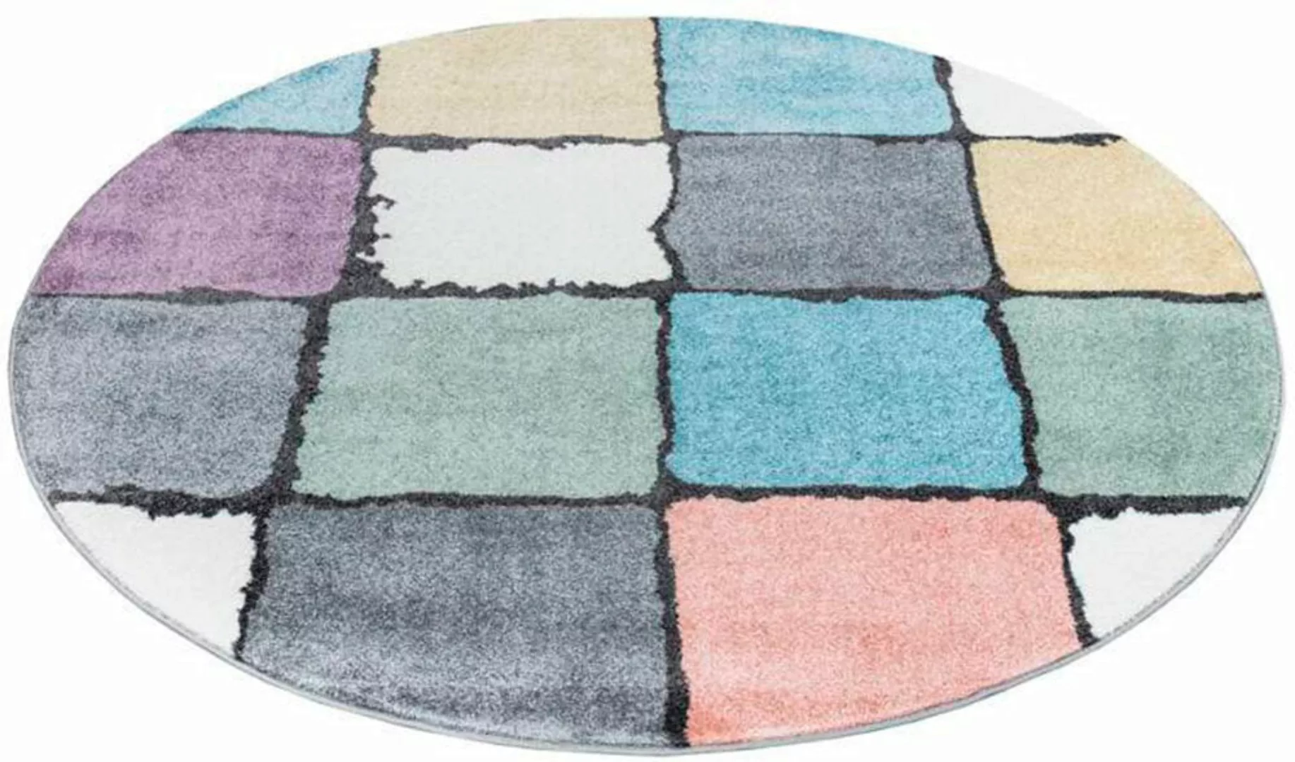 Carpet City Teppich »YOUNG919«, rund, Bunter Kinderteppich mit Karo-Muster günstig online kaufen