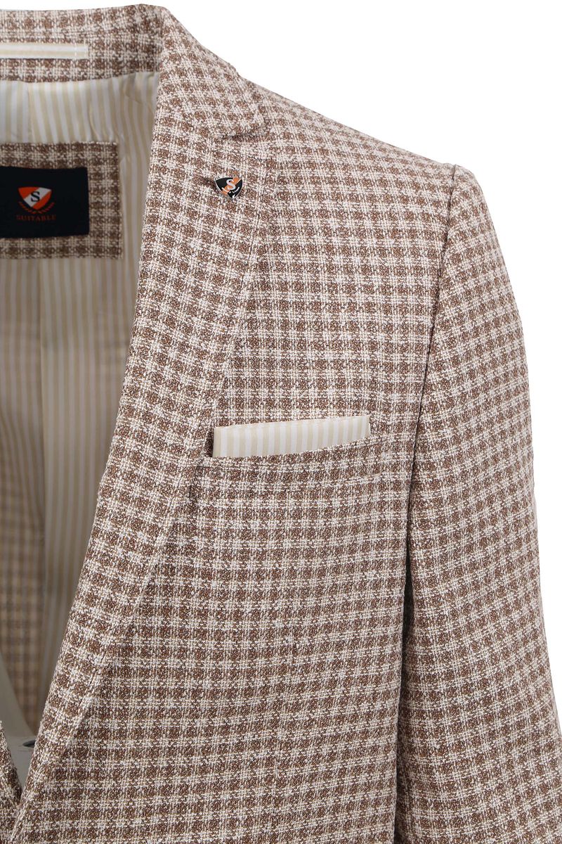 Suitable Blazer Grou Kariert Beige - Größe 52 günstig online kaufen