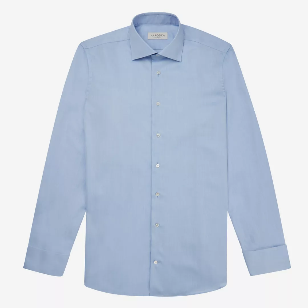 Hemd  einfarbig  hellblau 100% baumwolle wrinkle free oxford doppelt gezwir günstig online kaufen