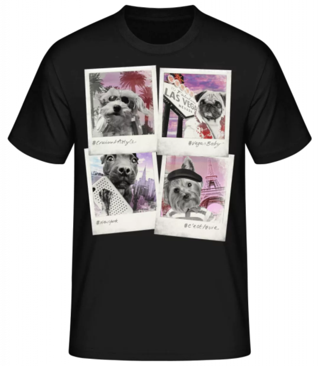 Hunde Polaroids · Männer Basic T-Shirt günstig online kaufen