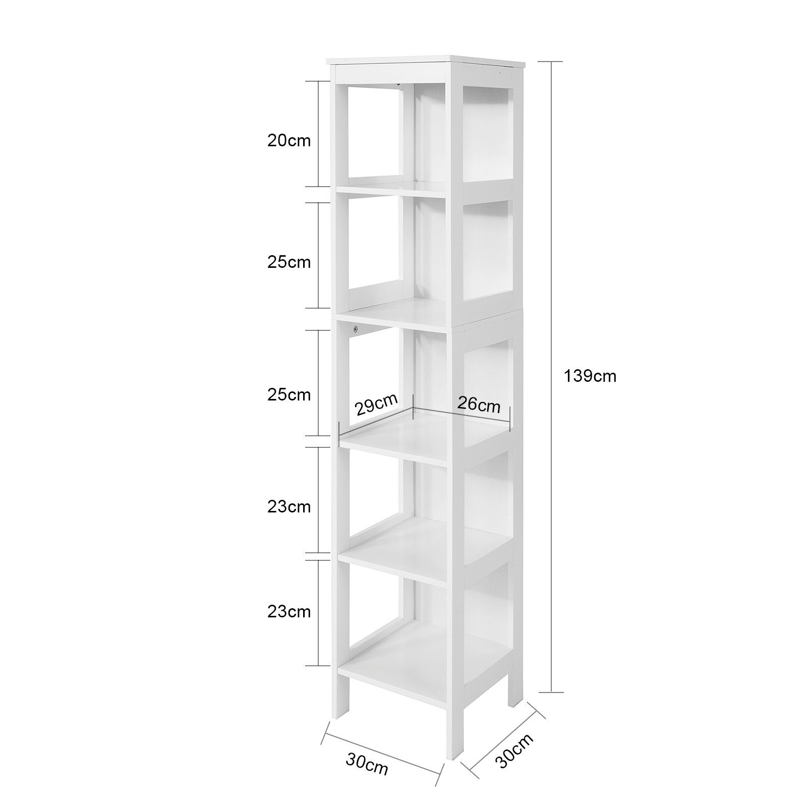 SoBuy Badregal BZR14, Küchenregal, Bücherregal, Leiterregal, günstig online kaufen