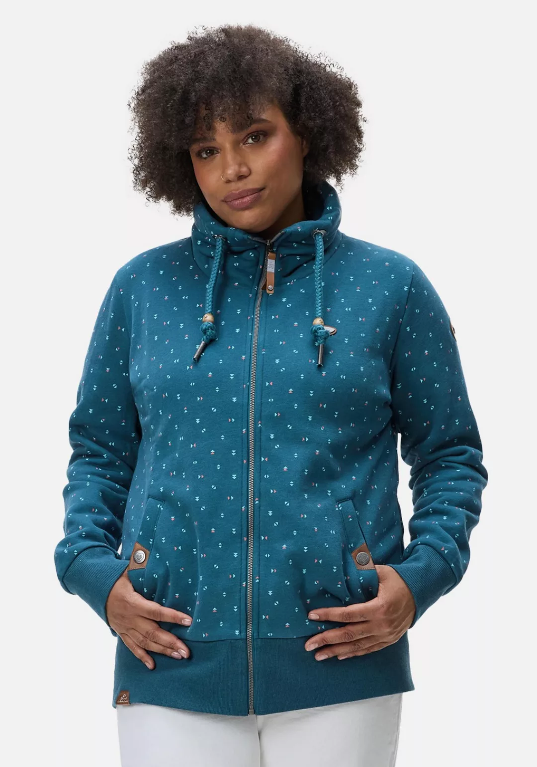 Ragwear Kapuzensweatjacke "Rylie Print Zip Plus", modischer Damen Kapuzensw günstig online kaufen